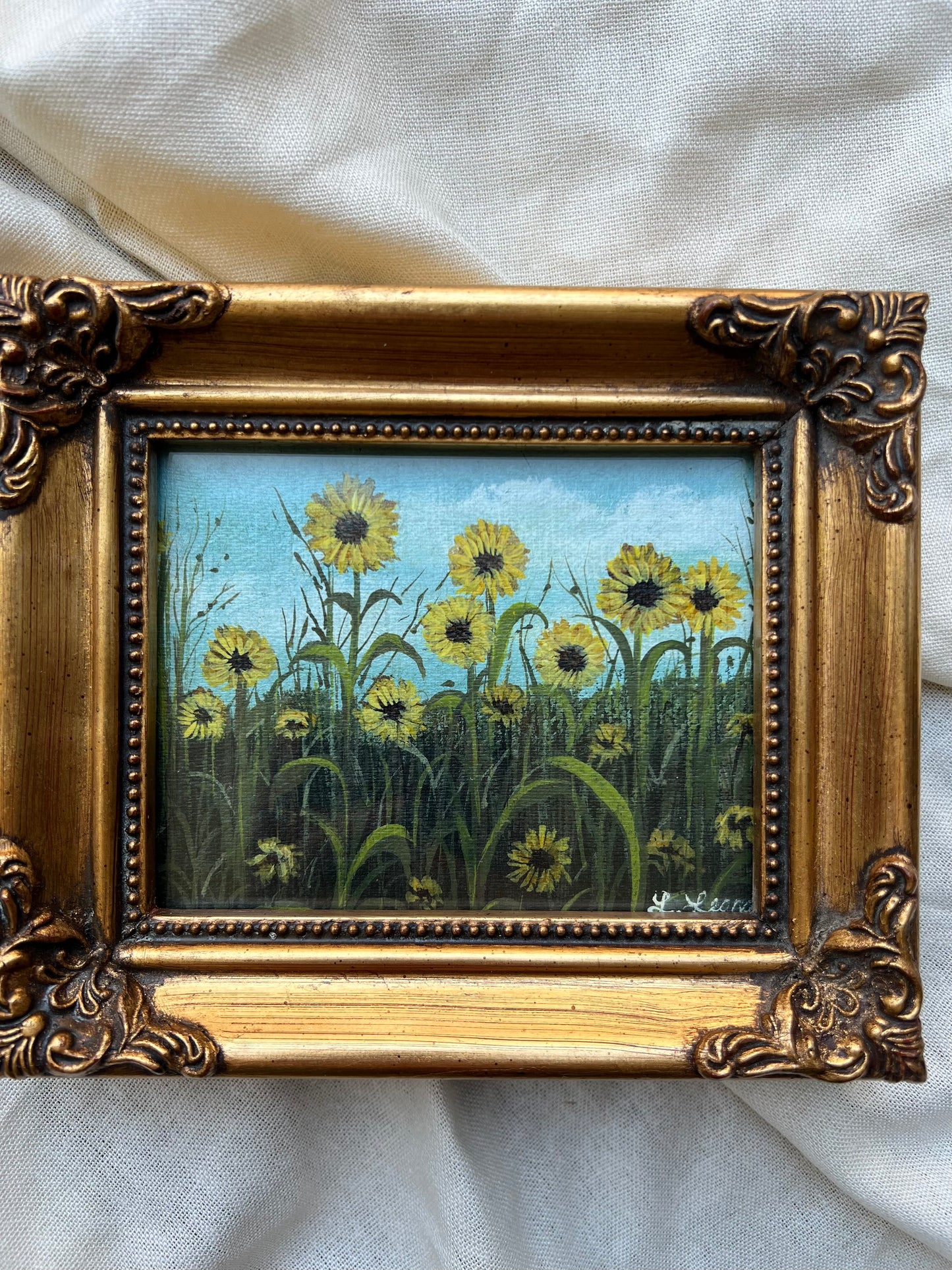 Here in the sunflower field