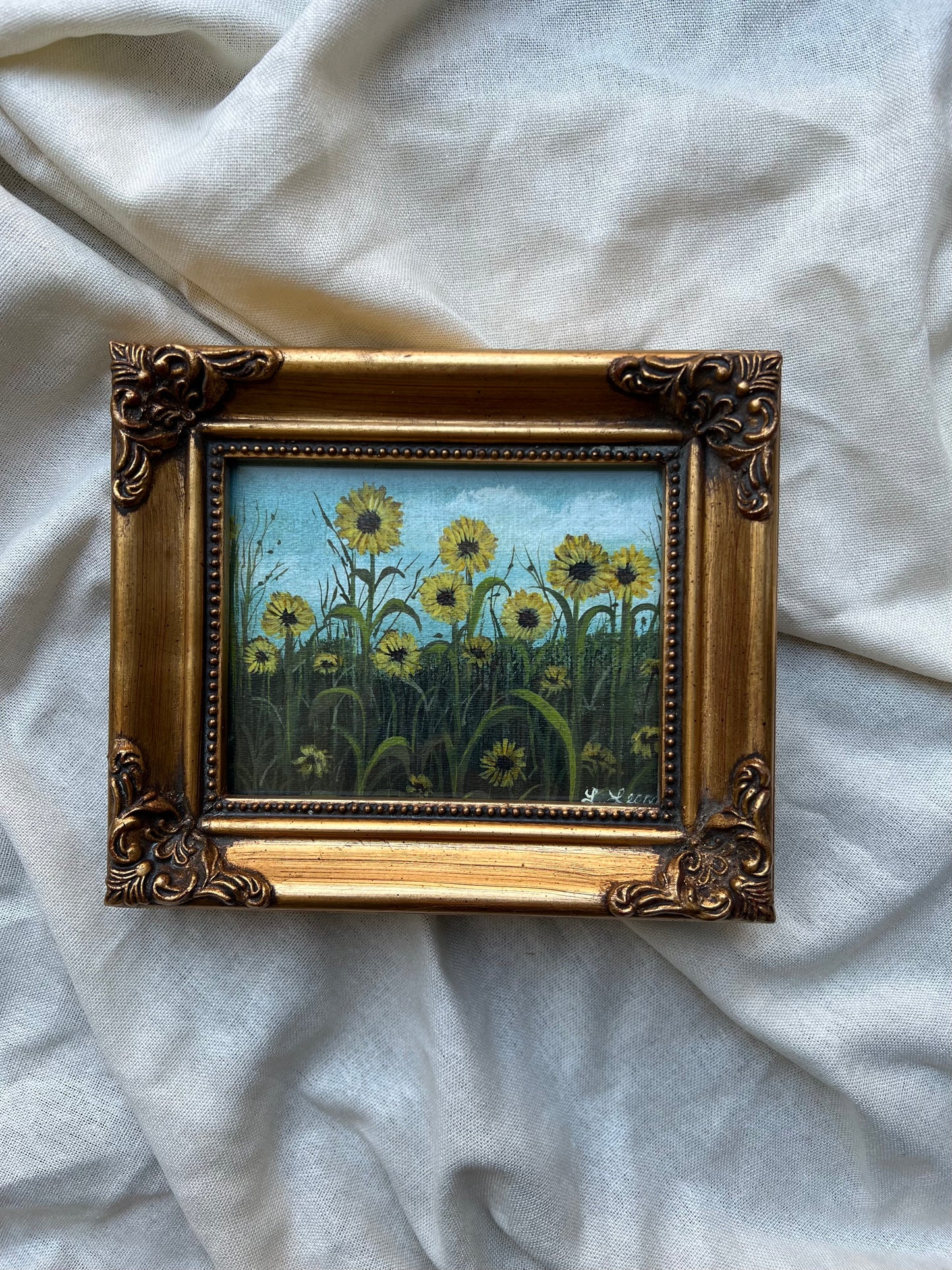 Here in the sunflower field